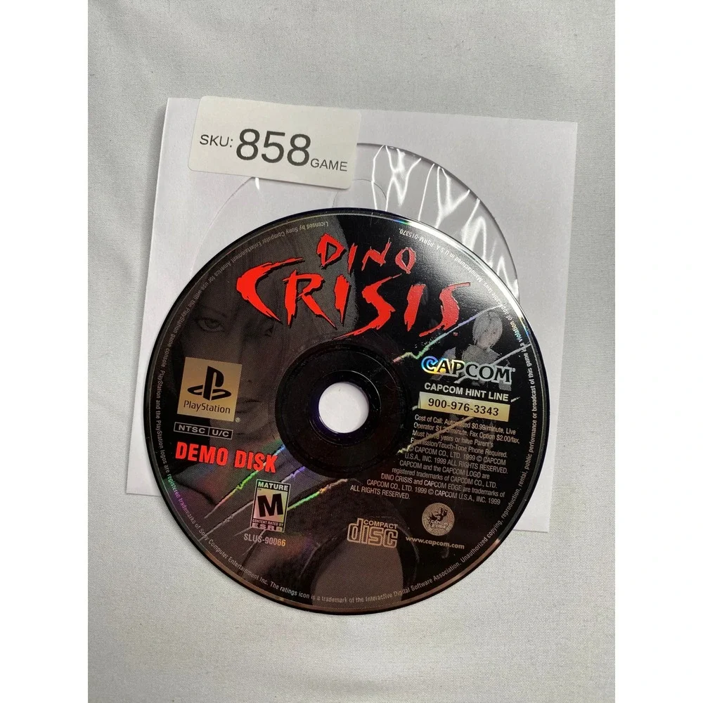 Dino Crisis Demo Disk Sony PlayStation 1
